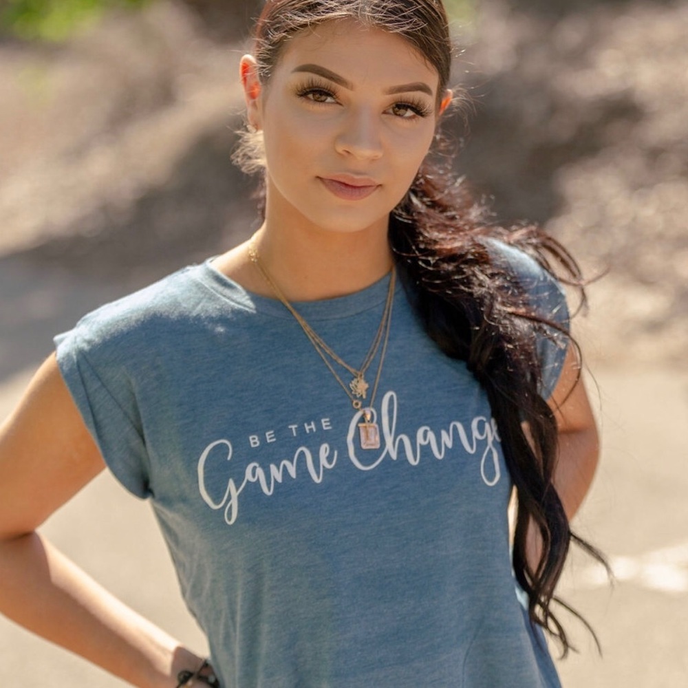 Game changer flowy muscle tee
